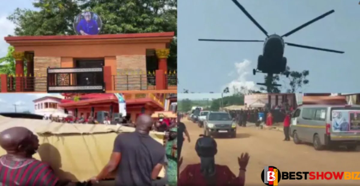 Sad moment Sir John's body arrived in his hometown in a helicopter (video)