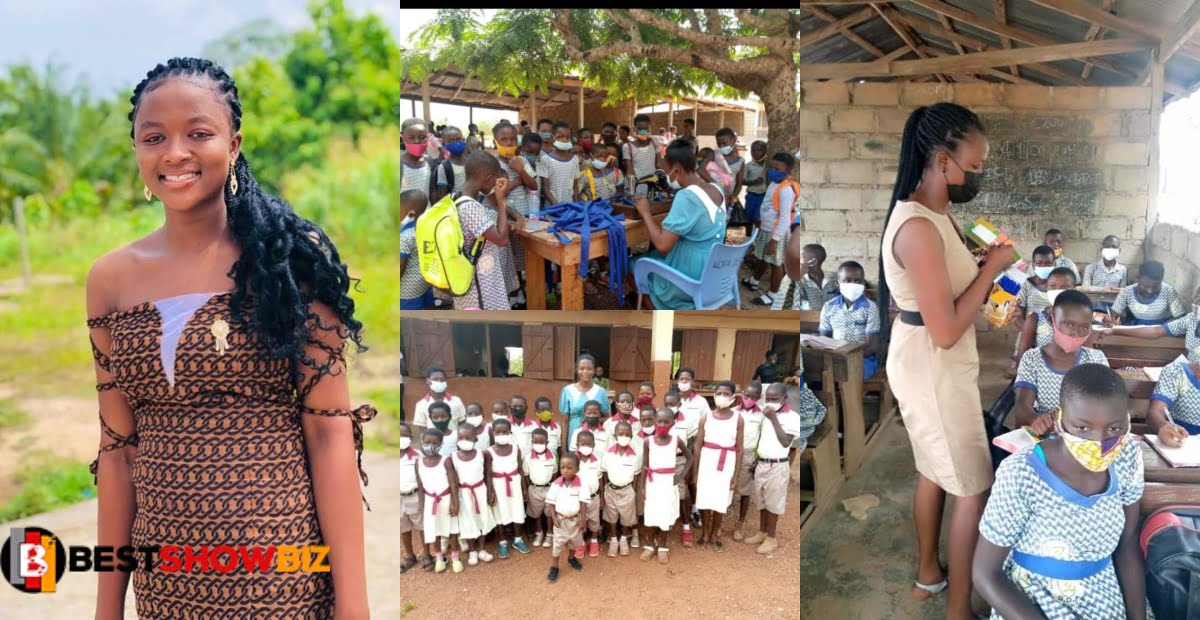 This beautiful teacher posted to a village to teach sews uniform for poor students (photos)