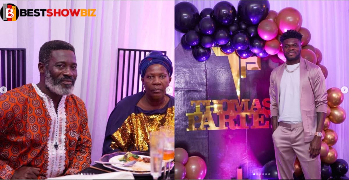 Thomas partey shows the face of his parents for the first time as he celebrates his birthday