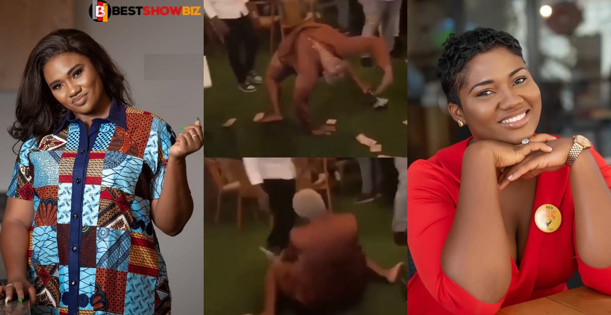 Abena Korkor gives a free show to guests at a party as she turns str!per (video)