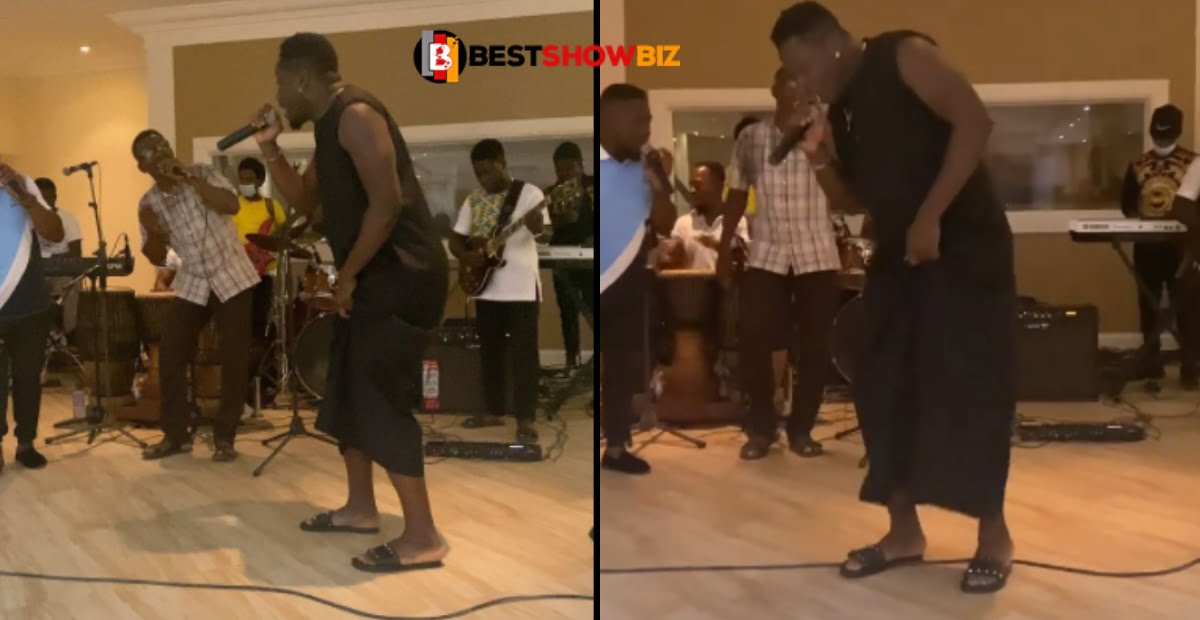 Watch video as Asamoah Gyan powerfully sings Samini's 'Gyai hye' like Pro in new video