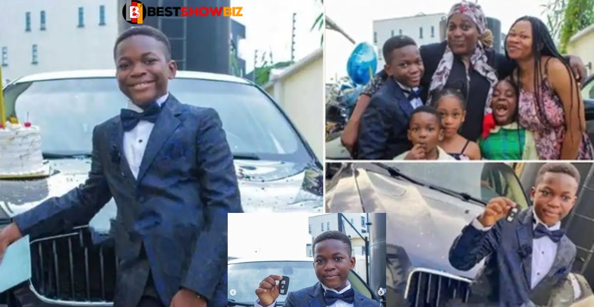 10 years old boy gets a BMW car as his birthday gift from his mother.