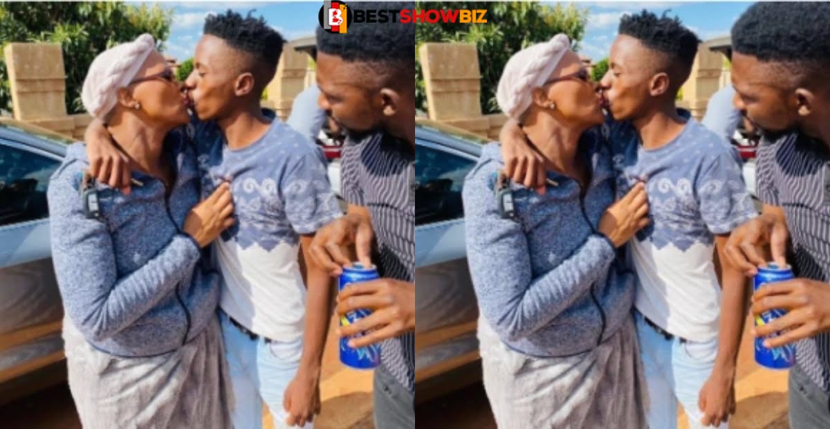 16 years old boy proves age is just a number as he flaunts his 60 years old white girlfriend