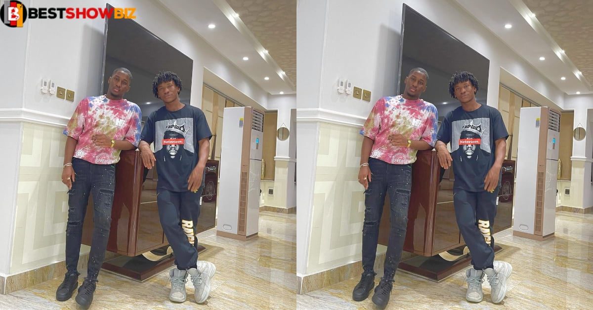 Abraham Attah steps down: hangs out with Despite's son, Saahene in new photos