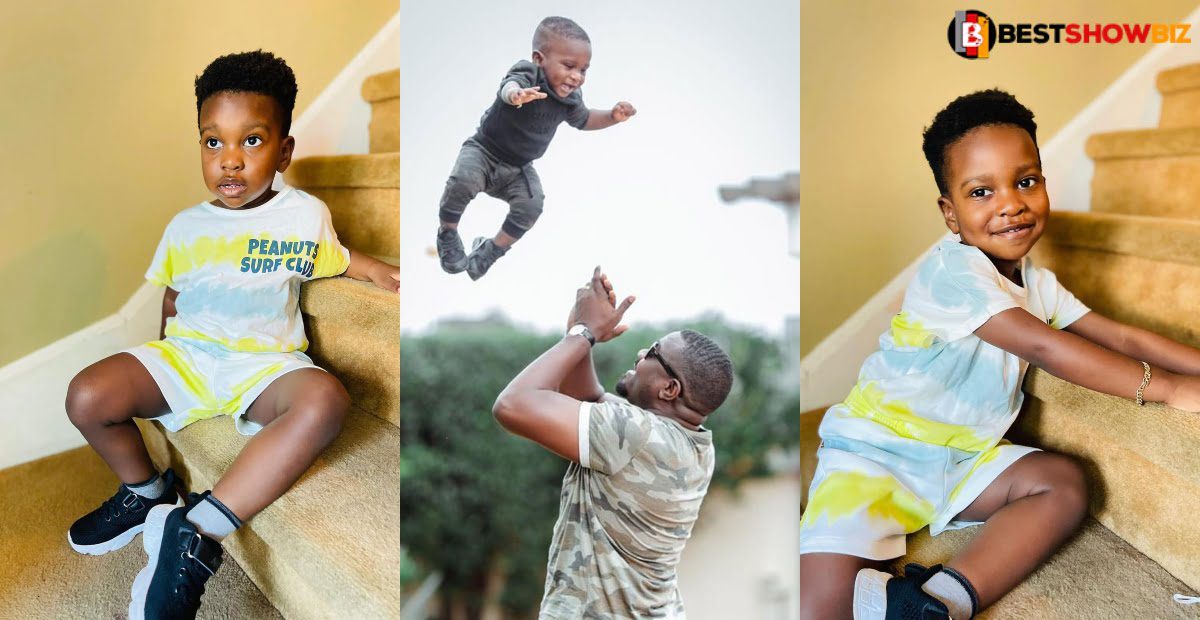 New photos of John Dumelo's son looking handsome and tall surfaces
