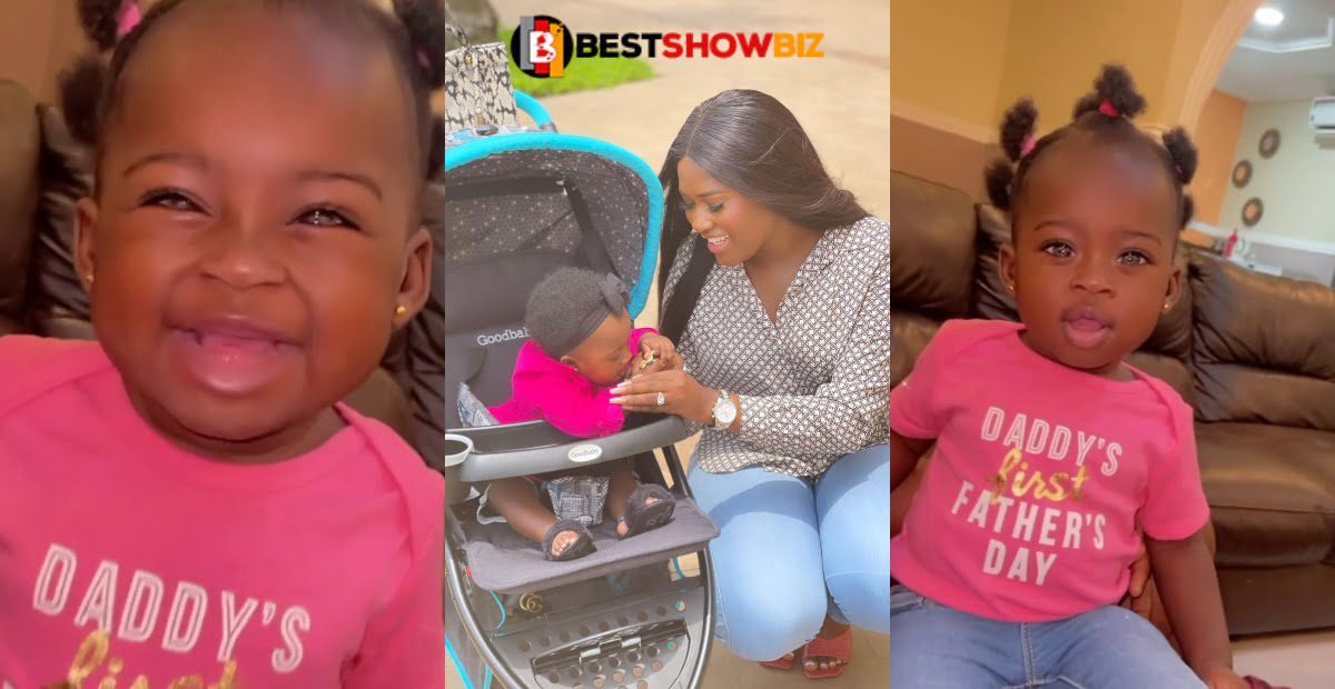 Fella and Medikal's daughter is growing into a beautiful baby girl - See her new video