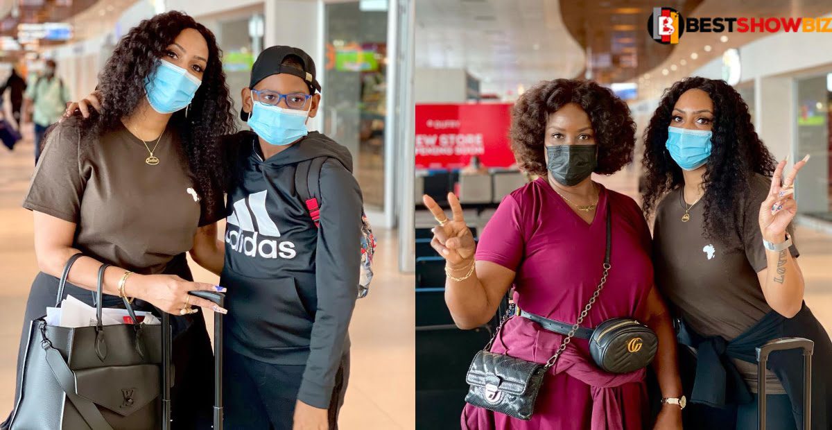 Rich Mama: Juliet Ibrahim takes her son and mother to Dubai for vacation - Photos