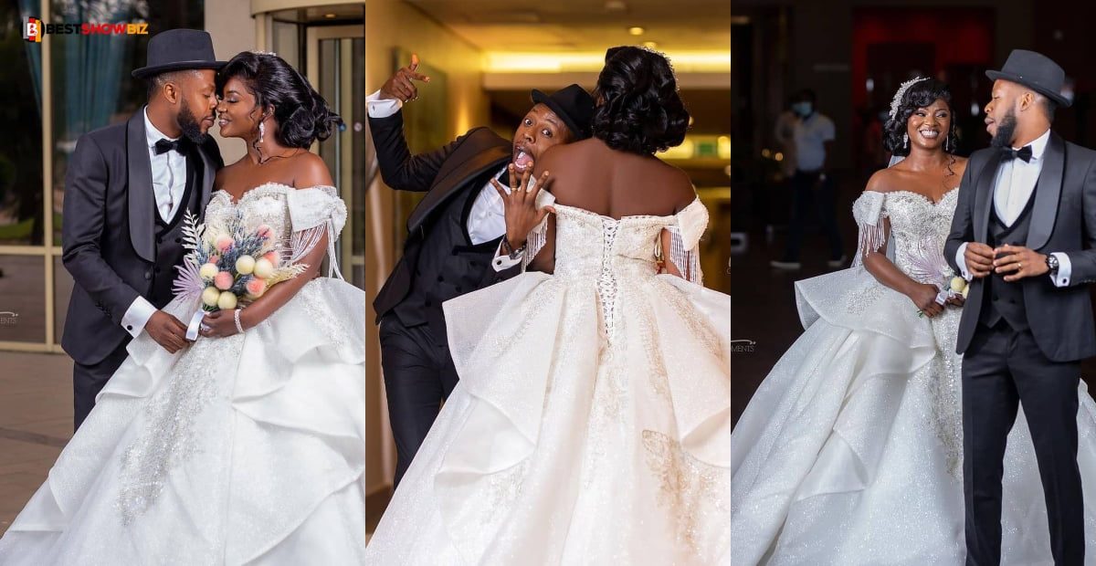 Official wedding photos of Kalybos and Ahoufe Patri surfaces online, they are really married.