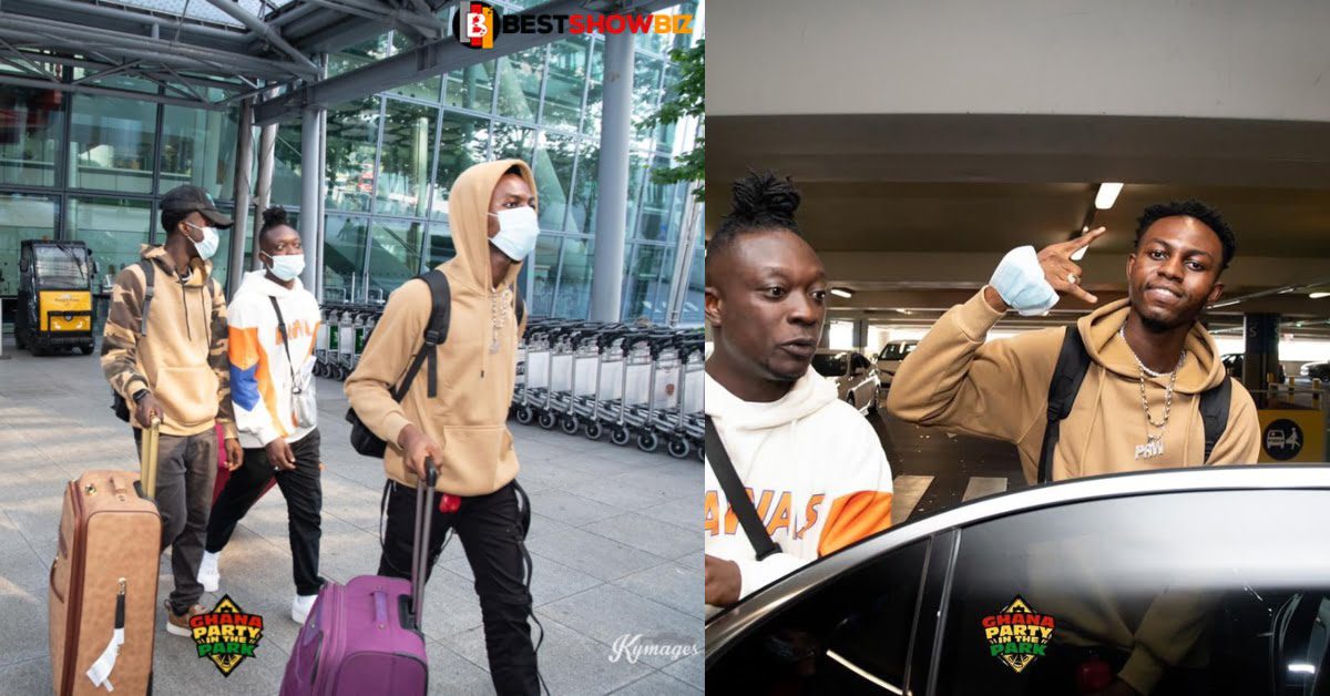 Yaw Tog, Kofi Jamar, and Kweku Flick Arrives In The UK Ahead Of Ghana Party In The Park Festival