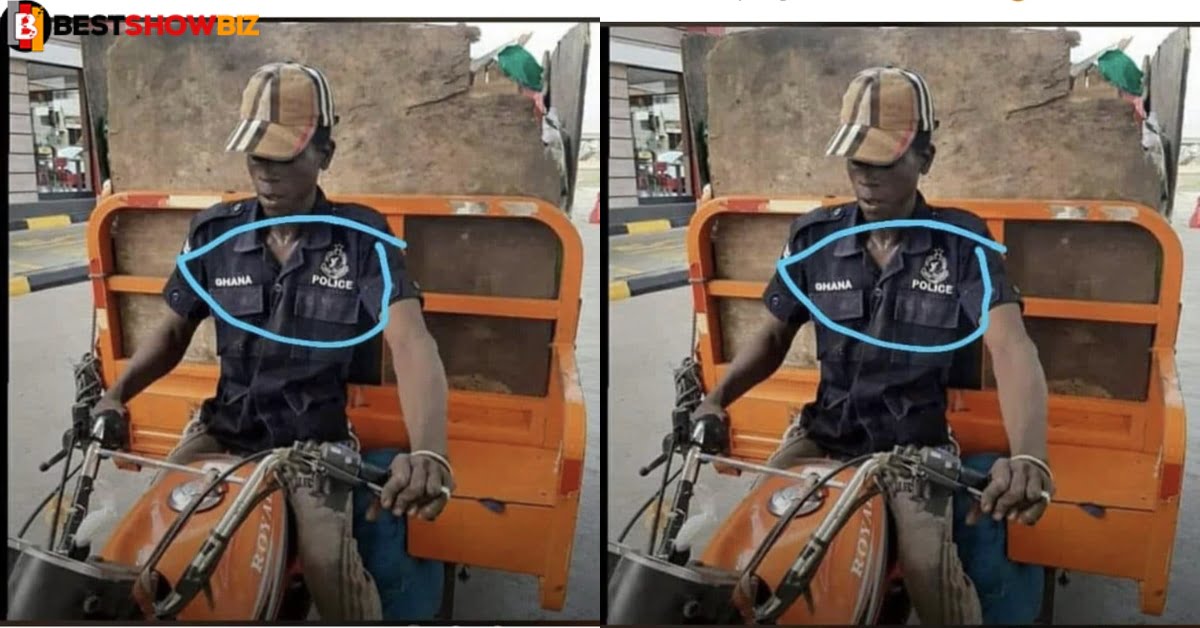 'Borla man' spotted in town collect rubbish with police uniform (photo)