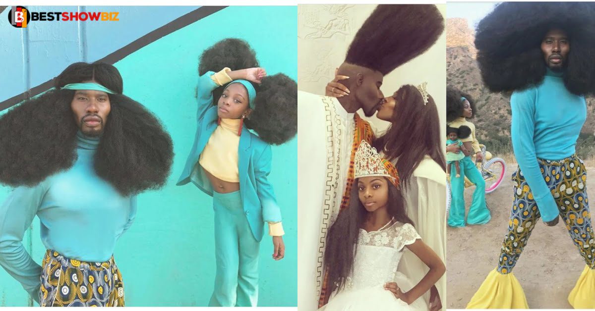 Meet the man with the longest hair in the world together with his family  (photos)