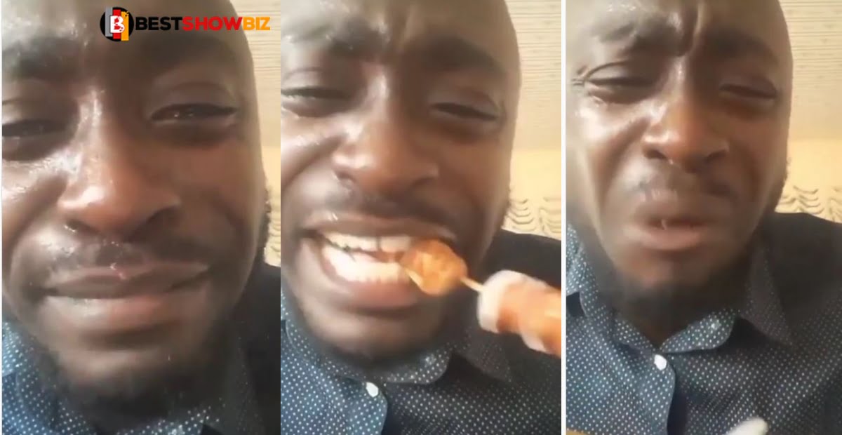 Video: Man who misplaced his boss's GHC10,000 decides to eat his favorite Kebab before he is sent to jail