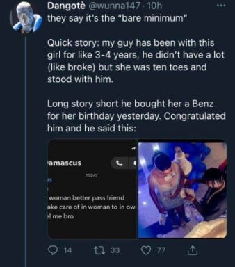 Man buys his girlfriend a brand new Benz for staying loyal to him when he had nothing.