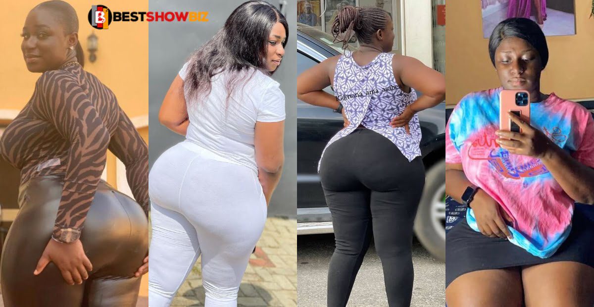Pictures of Nana Ama Asabea becomes the talk of the internet sake of her huge backside