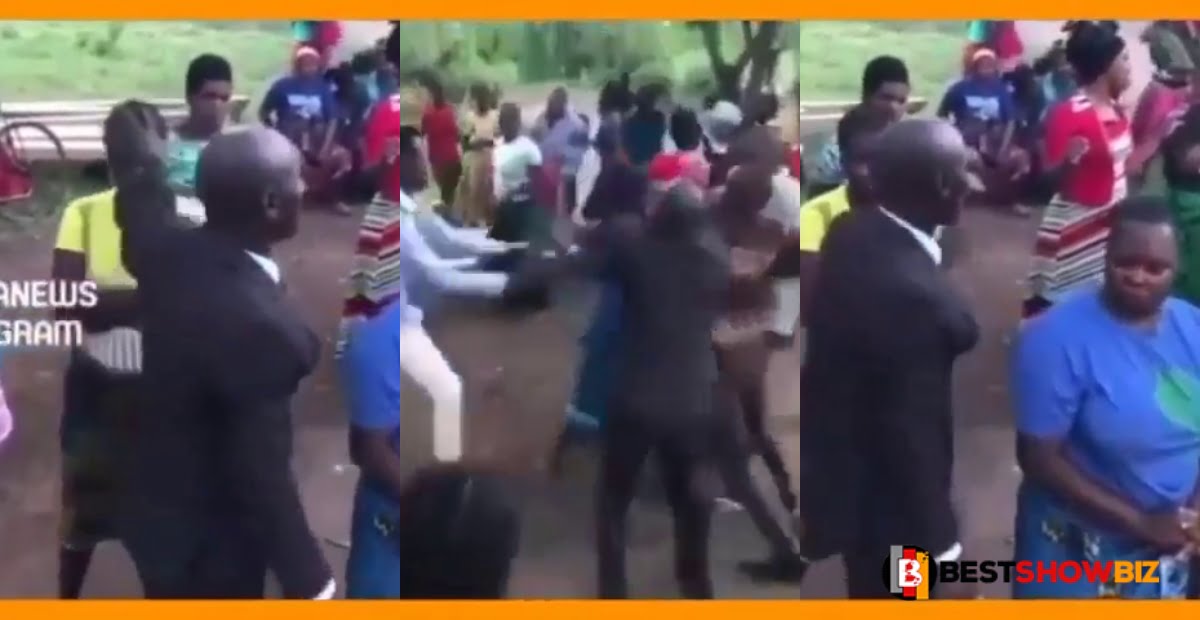 Video: Drama as woman fights Pastor for laying his hands on her to cast demons