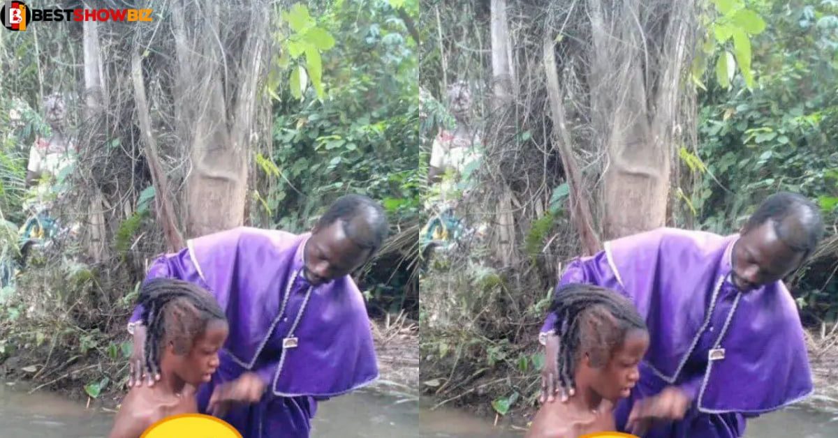 What sort of Baptism is this? Netizens react to pastor baptizing young woman without clothes.