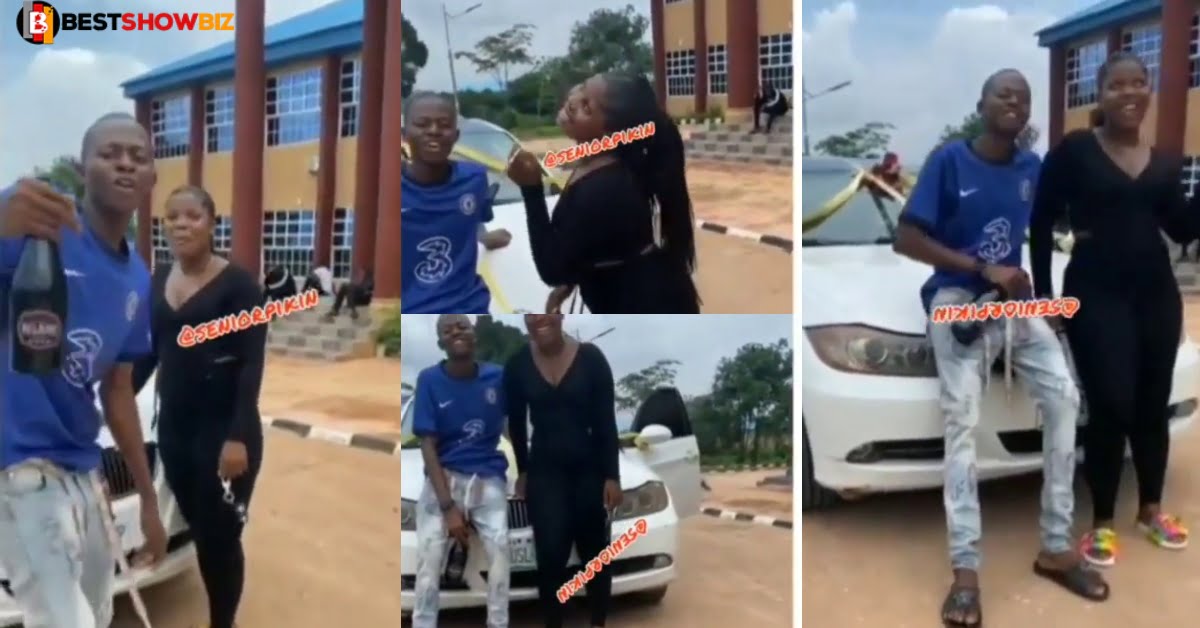 18 years old Sakawa boy buys BMW for his 25 years old girlfriend on her birthday (video)