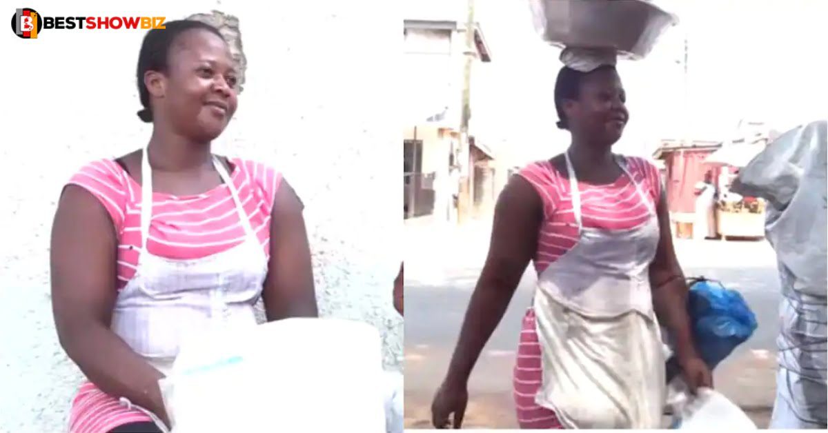 "I have built a house from selling Oil Rice, I started with Ghc 500"- Lady reveals (video)