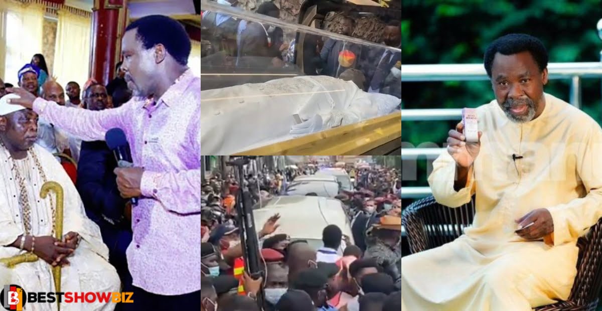 TB Joshua Goes Home: Sad scenes of his mortal remains holding a bible - Videos