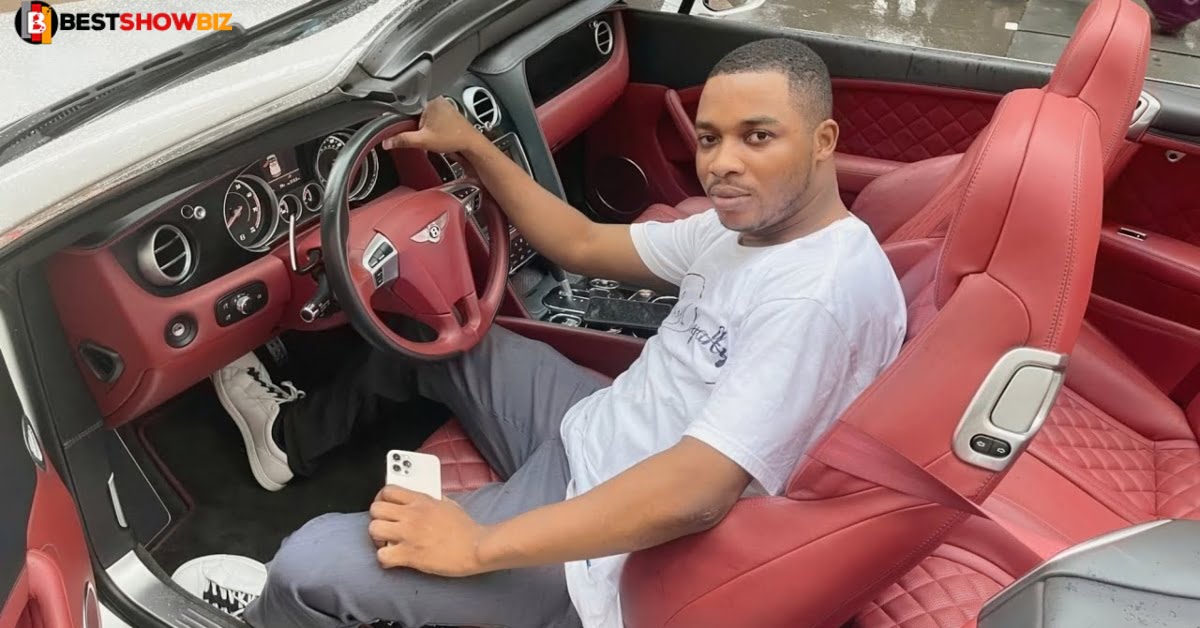 "Even your king has not seen the type of car I use before"- Twene Jonas brags as he shows his gently (video)
