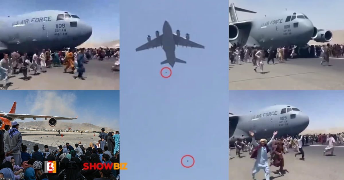 Afghanistan: Sad videos as people fall from plane after attempting to stowaway on US plane as they try to flee the capital, Kabul