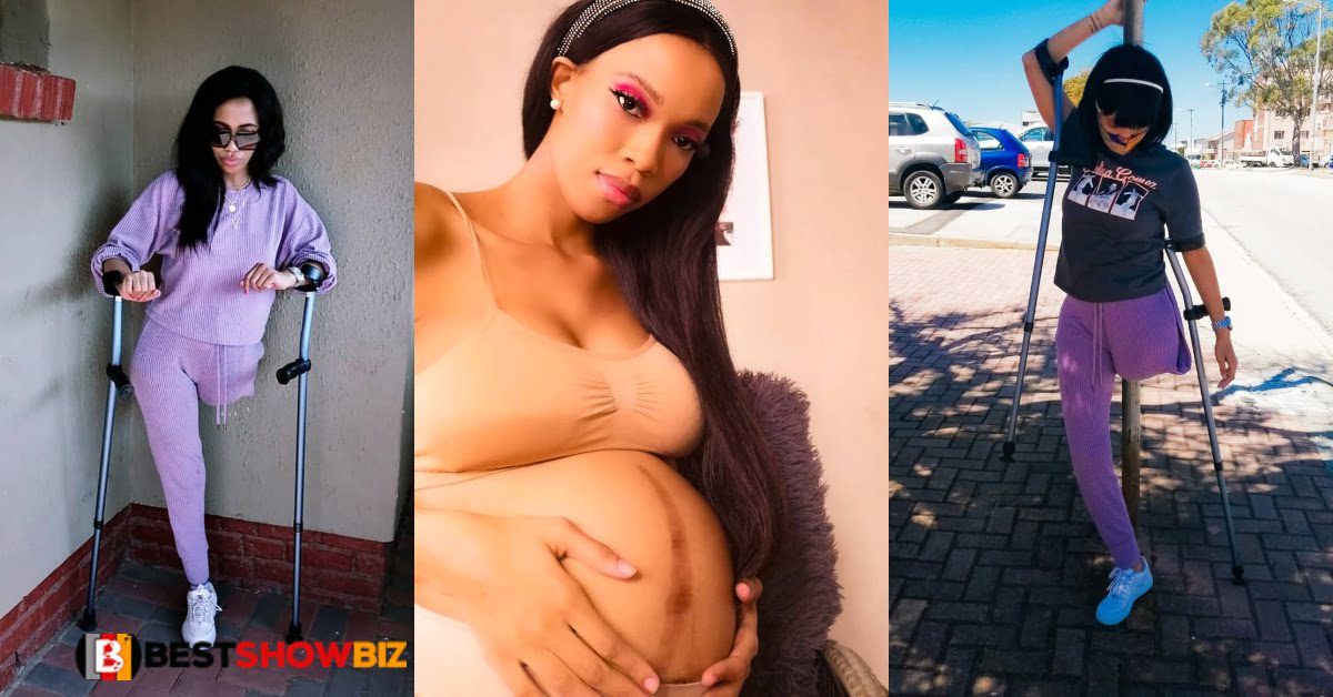 Beautiful Amputee lady miraculously gives birth after doctors declared her barren - Photos