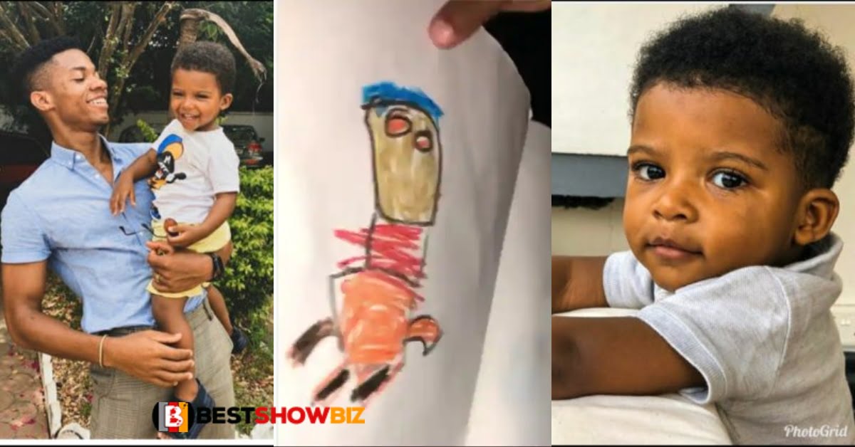 Is that you?: Kidi's son stirs the internet as he draws himself in new video