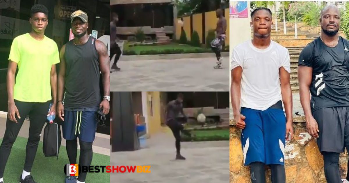 Like father like son: New video of Stephen Appiah teaching his son football skills pops up
