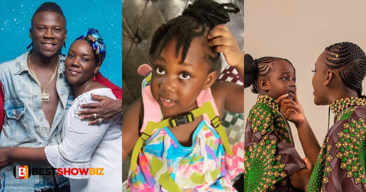 New video of Stonebwoy's wife teaching their daughter Twi language surfaces