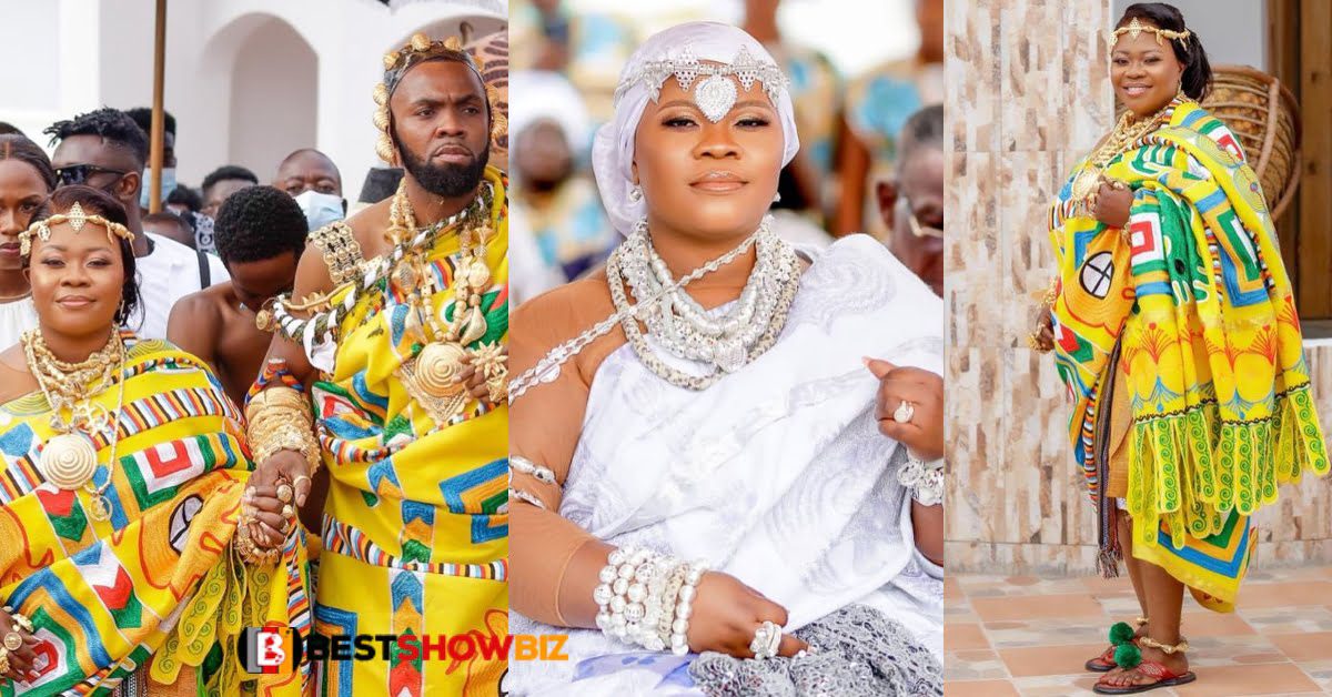 Obofowaa confirms husband's Kingship: drops beautiful queen-mother photos