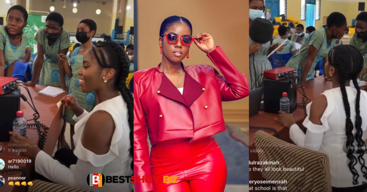 Video of Mzvee recording songs with Accra Girls during her school tour melts heart