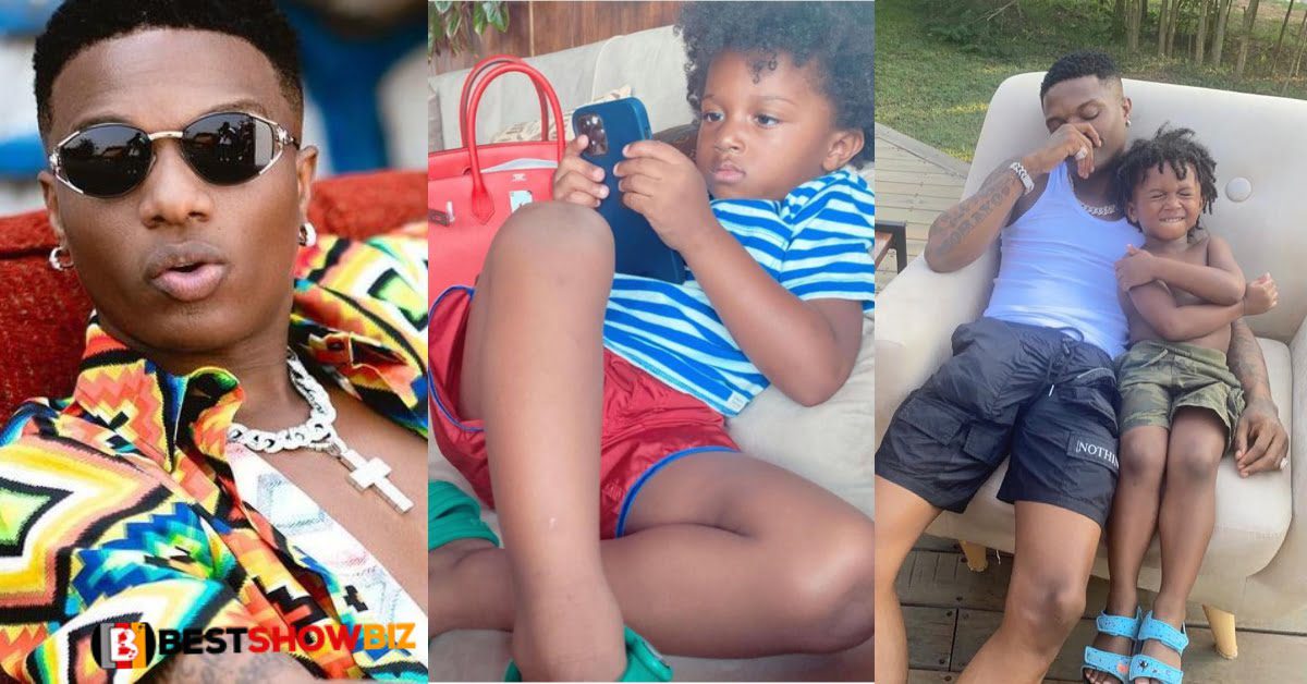 Wizkid buys the latest iPhone12 Pro Max for his 3-year old son Zion - Photos