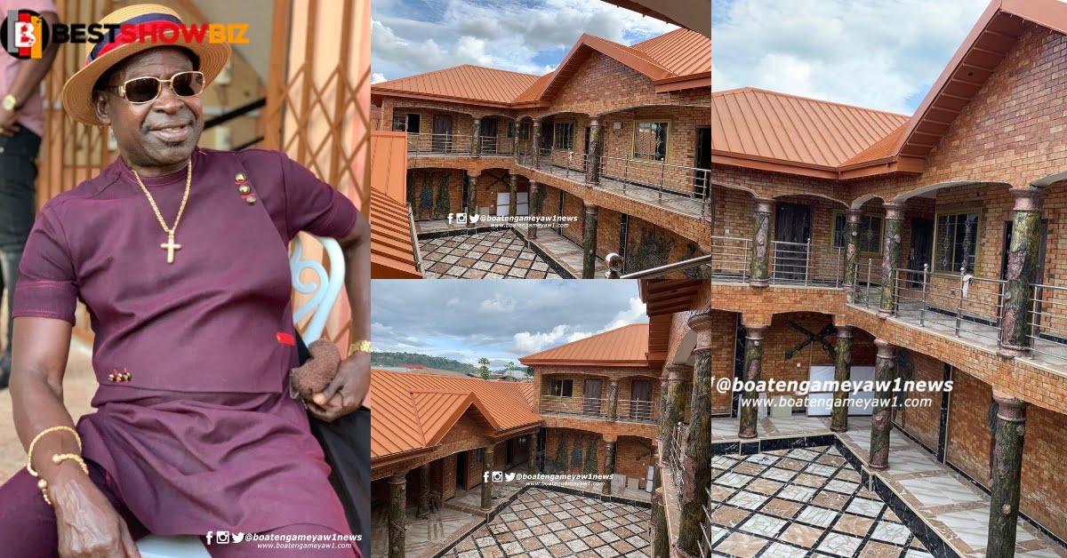 Amakye Dede builds a huge mansion for his family members at Agogo (photos + videos)