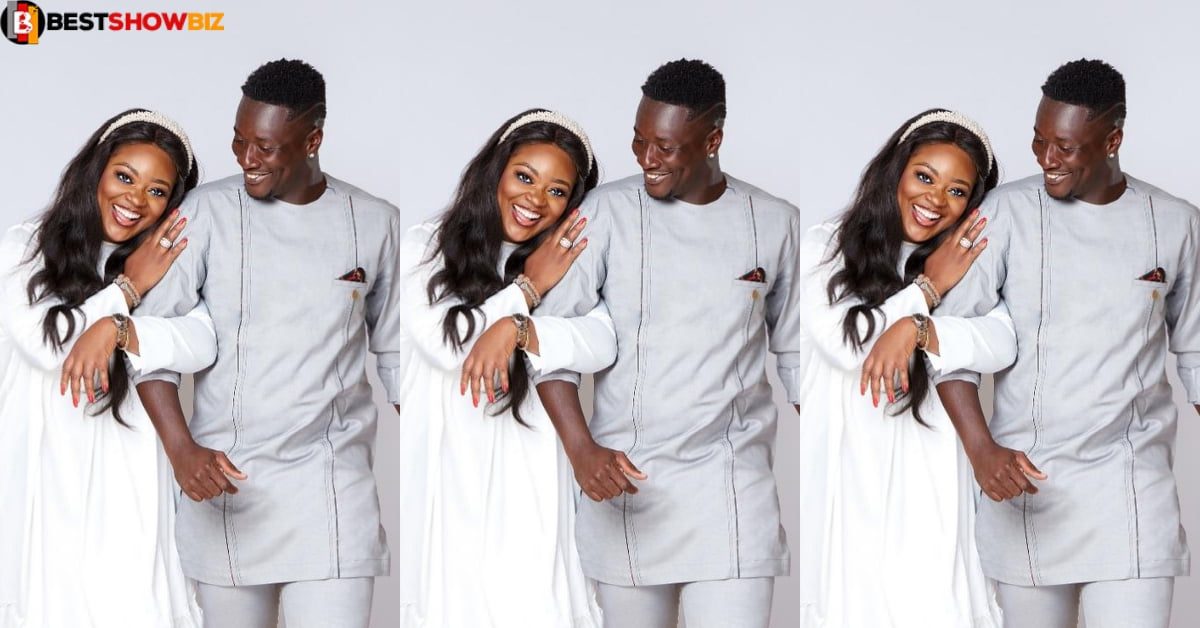 Asamoah Gyan and Jackie Appiah storms the internet with Save the Date Photo