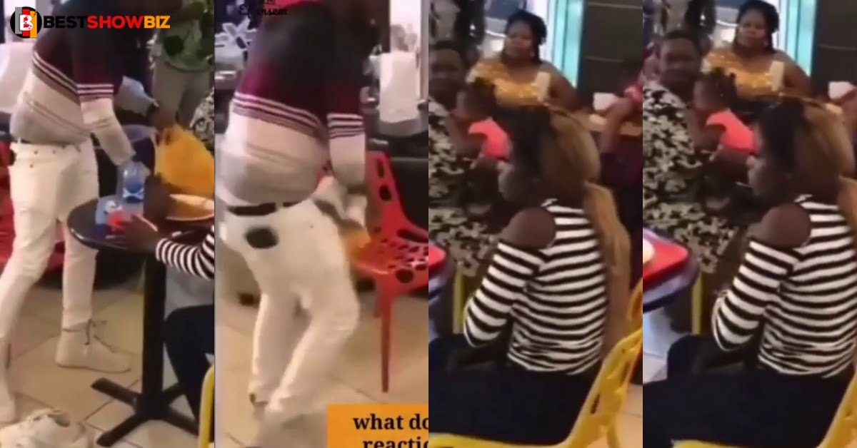 Man collects food and dress he bought for a girl in public after she denied his proposal (video)