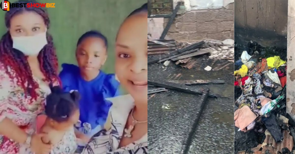 Beverly Afaglo and her mother goes to church to thank God for saving their lives in the fire outbreak