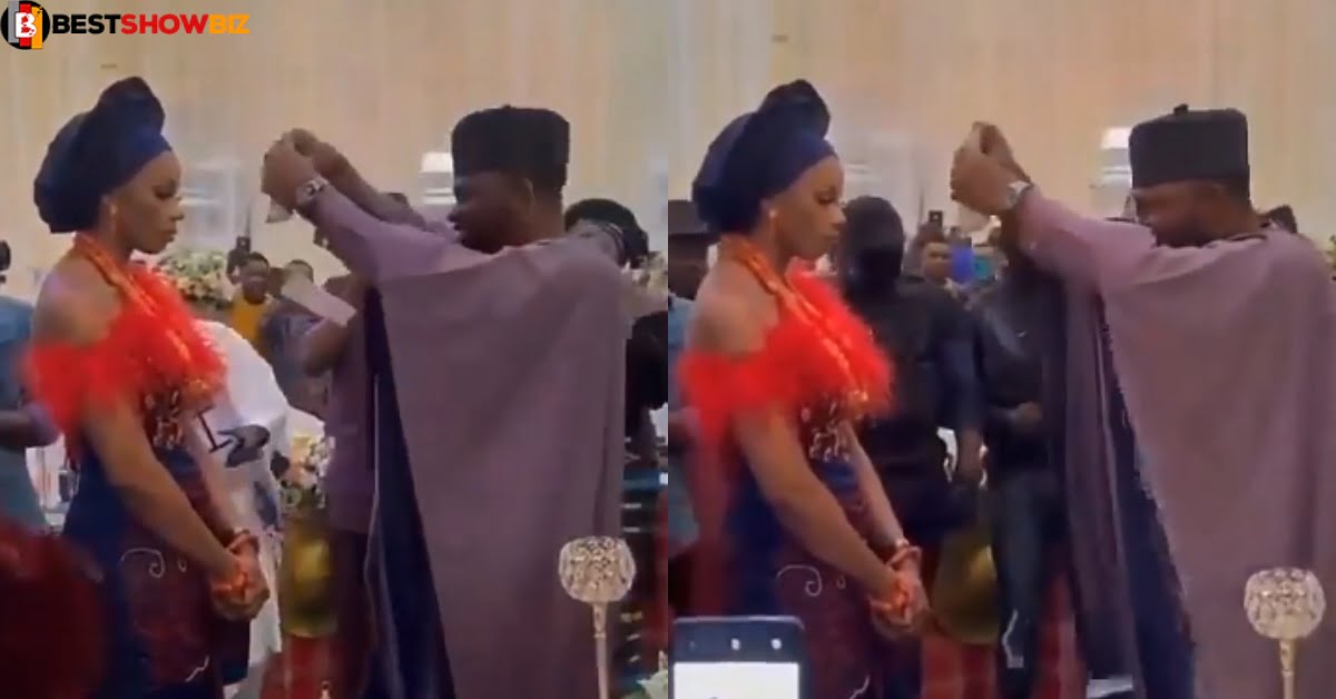 See how this new bride disgraced her husband at their traditional wedding (video)