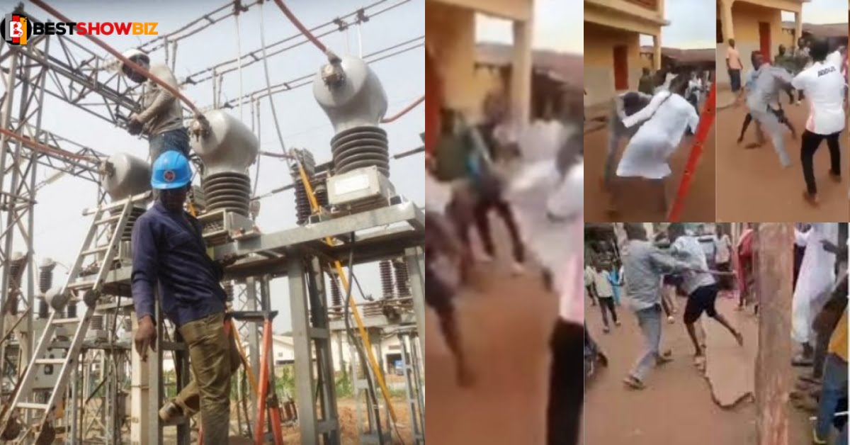 Sad Video: Brothers gangs up and mercilessly beat ECG official for disconnecting their light