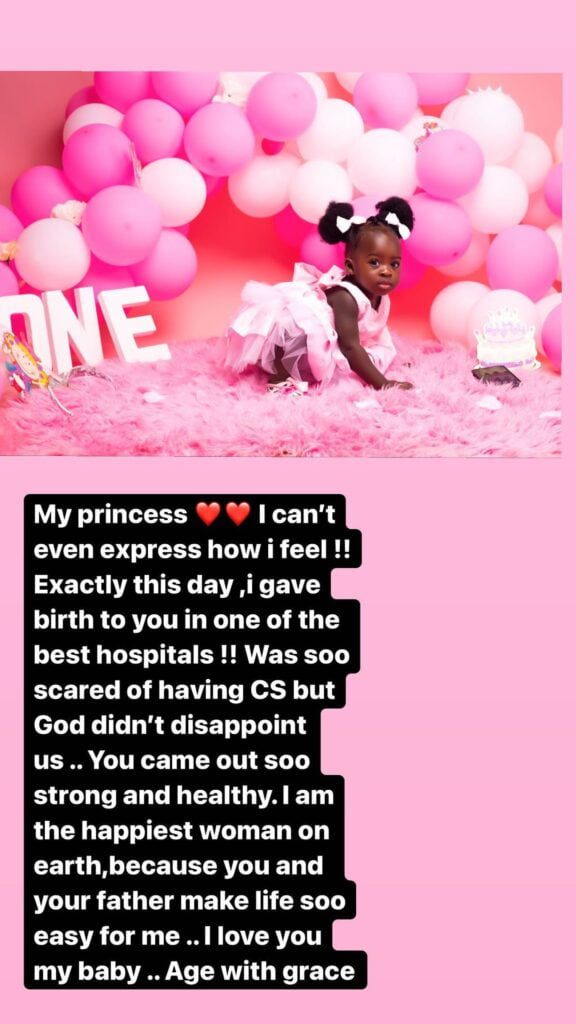Your parents are wealthy, you were born rich - Says Fella Makafui as she marks her daughter's birthday