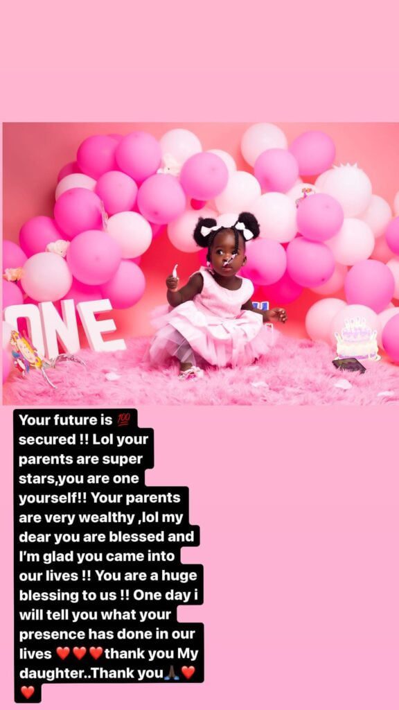 Your parents are wealthy, you were born rich - Says Fella Makafui as she marks her daughter's birthday