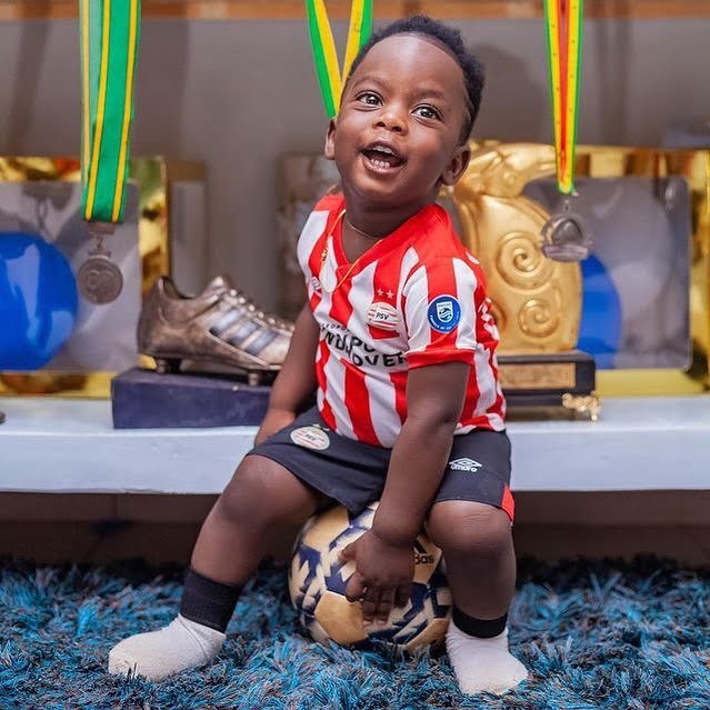 See photos of Odartey Lamptey’s cute son who is already taking after dad