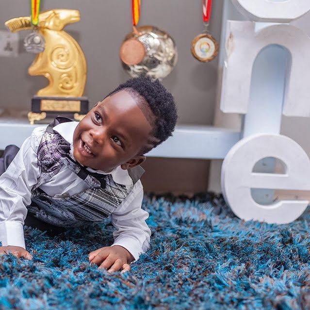 See photos of Odartey Lamptey’s cute son who is already taking after dad