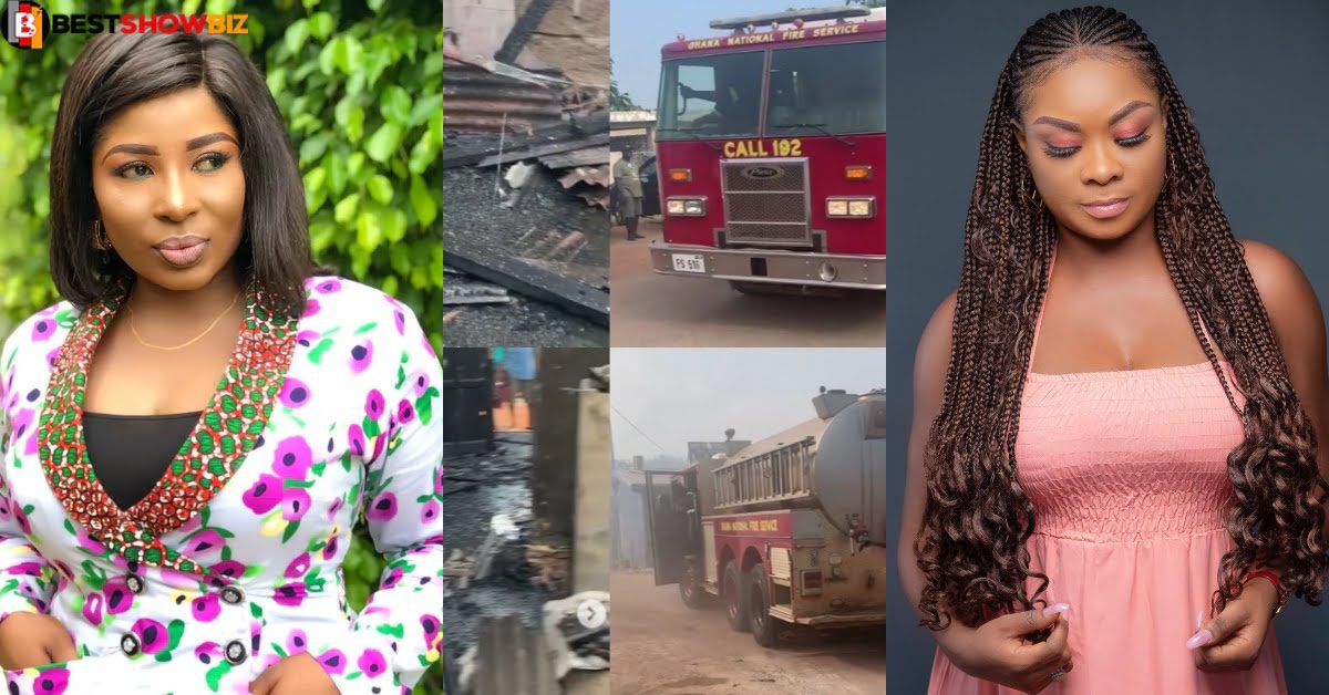 Read Gloria Sarfo's touching message to Beverly Afaglo after her house got burnt to Ashes