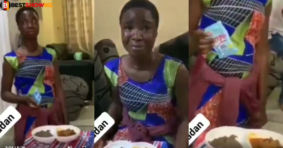 18 years old housemaid caught putting 'parazone' in her madam's food (video)