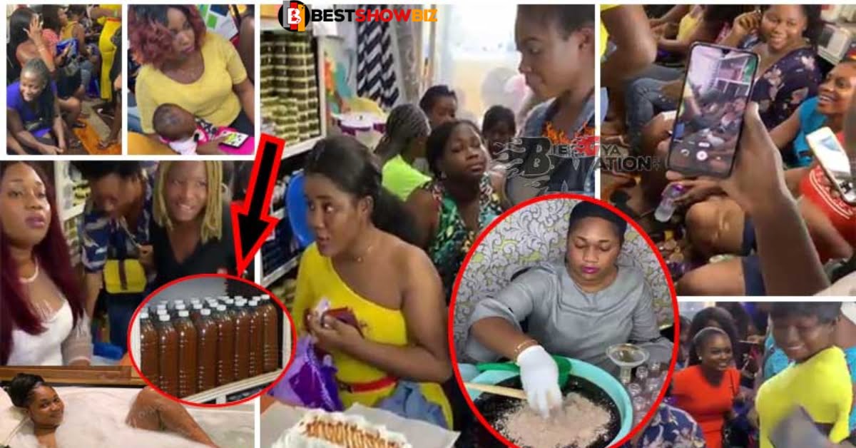 See how ladies line up to buy love charms to use on men (video)
