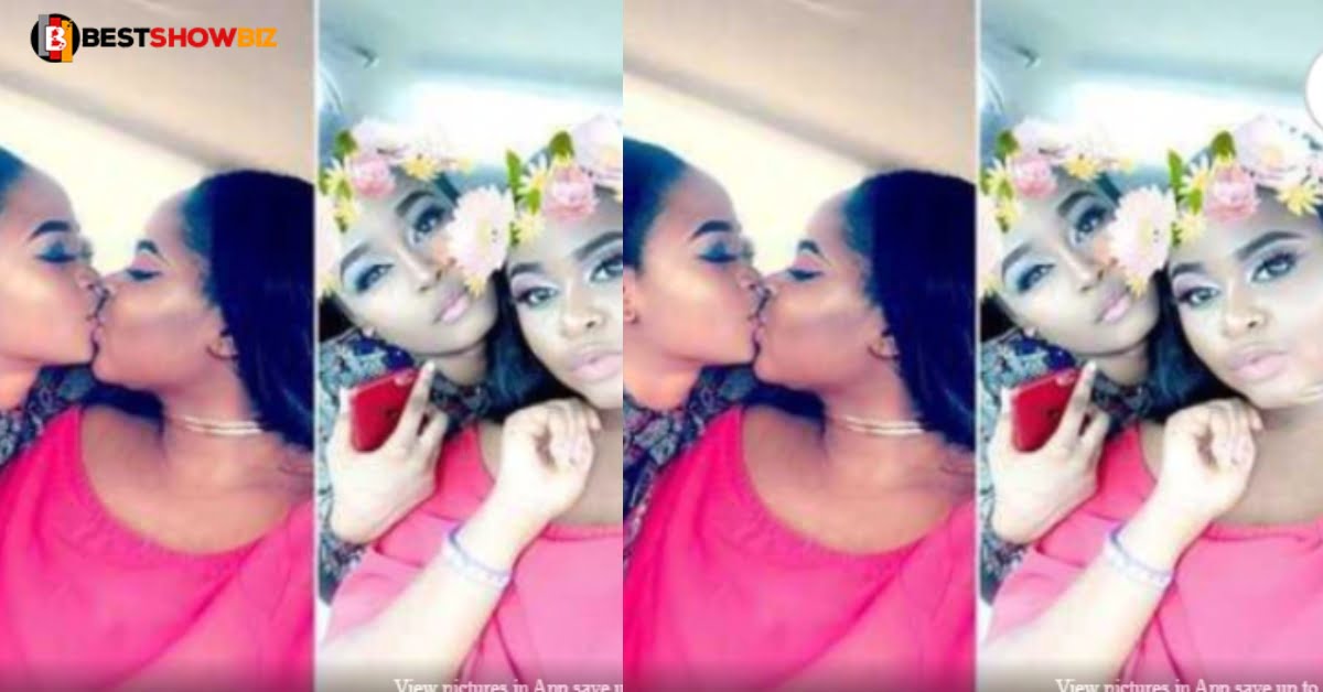 Two Ghanaian girls publicly display their love for each other.