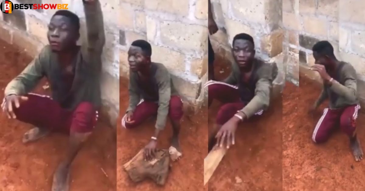 Another young man caught in santasi-Kumasi for stealing a 3 year old child for ritual (video)