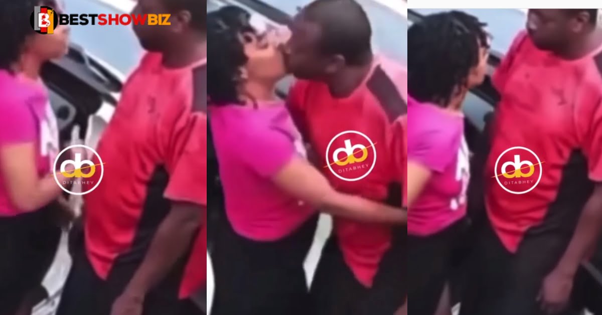 Watch the moment man kissed a woman after receiving a heavy slap from her - Video