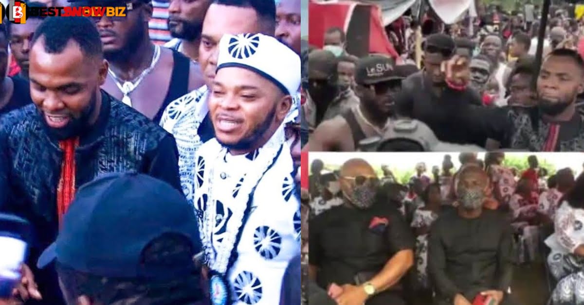 Obinim and Obofour's bodyguards fight dirty at the funeral despite their bosses reuniting.