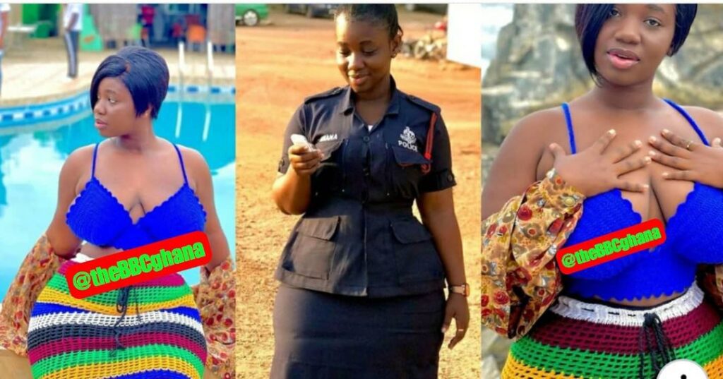 Hot Police Officer, Ama Dufie displays her raw B00bz in new photos